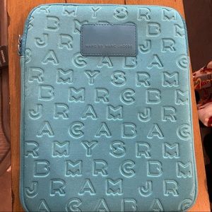 Marc by Marc Jacobs Blue Neoprene iPad Tablet Sleeve Case